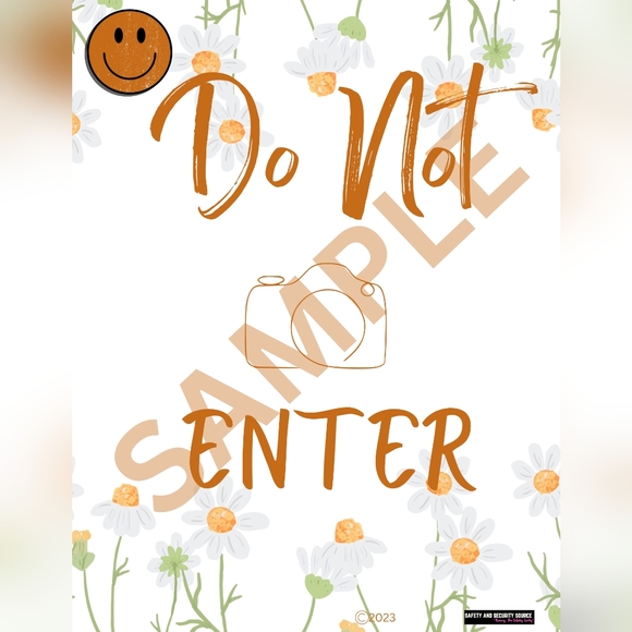 "Smile You're On Camera" and "Do Not Enter" Posters - Picture 2 of 4